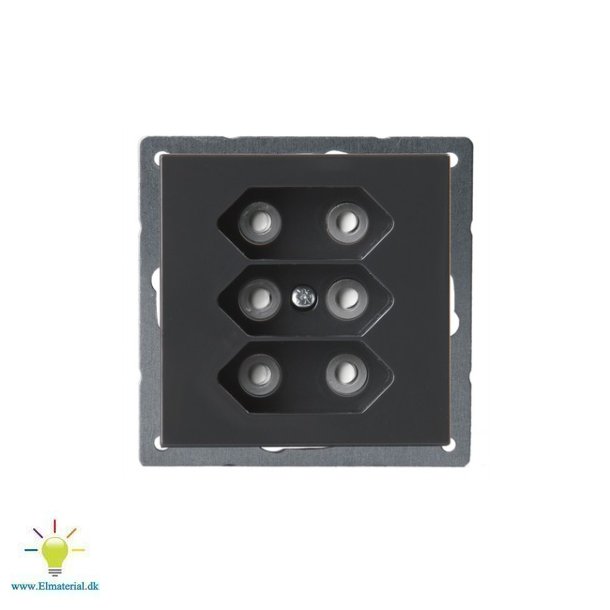 Stikk. 3Xeuro Semi 3X2,5A Antr