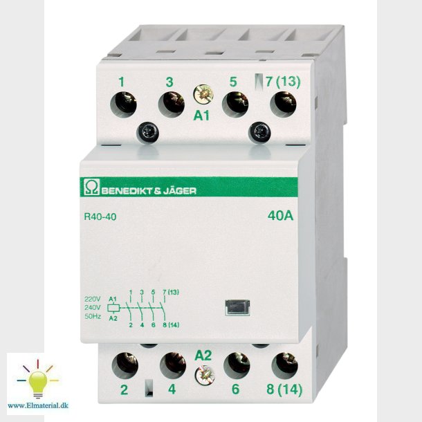 Modulkontaktor 40A 4Sl 24V