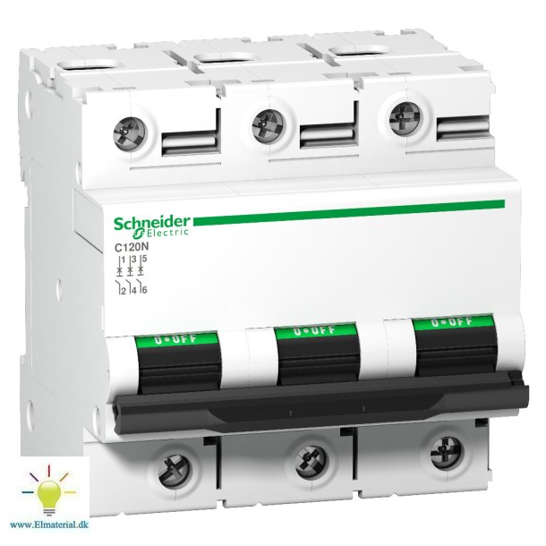 Automatsikring D 3P 100A 10Ka