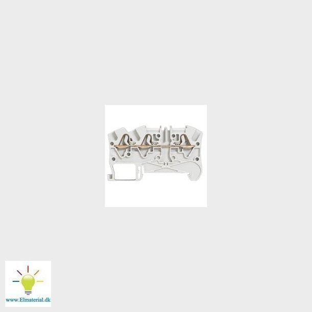 Rkkeklemme 4Mm2 M/Fjeder Gr