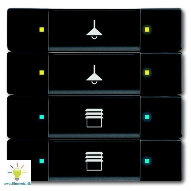 Knx Kontakt 4/8-Tryk Mat Sort