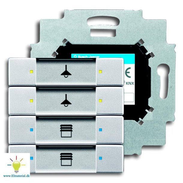Knx Kontakt 4-Tryk Alu. Slv