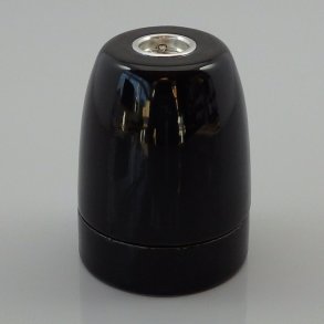 Porcelnsfatning E27 10Mm Sort