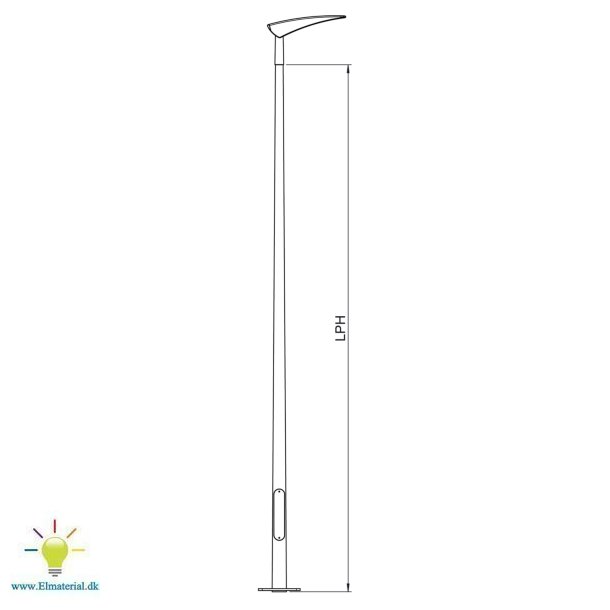 Konisk Mast 7M W / Fotfl&auml;ns