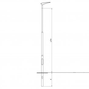 Bertlet Mast 2,5M F / Begravd.