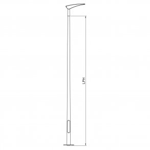 Konisk Mast 8M W / Fotfläns