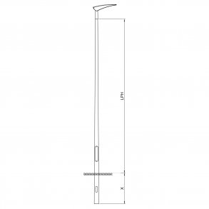 Konisk Mast 7M F / Nedgravning