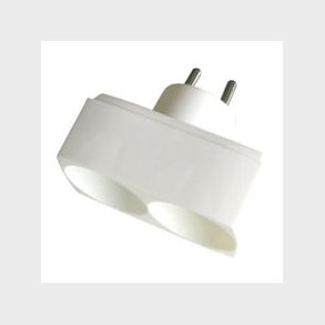 Dobbeltstik U/J 2 Runde Hvid