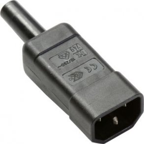 Apparatkontakt Rak Hane C14 Svart