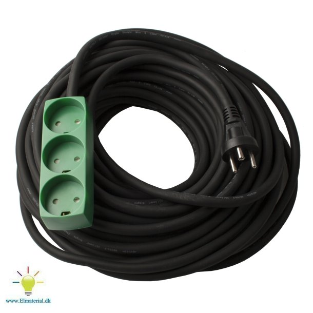 Kabelst 3G1,5 15M M/3Stikdse