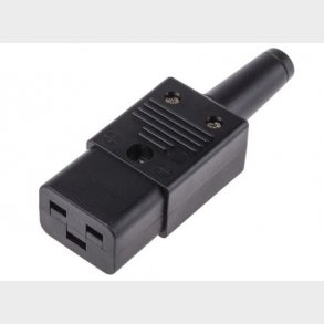 Apparatkontakt Rak Hona C19 Svart