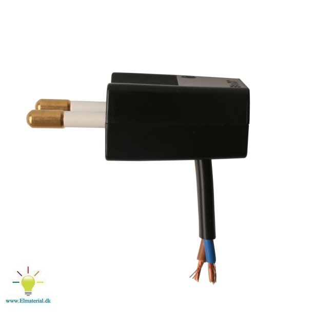 Stikprop U/J Flad Vinkel Sort