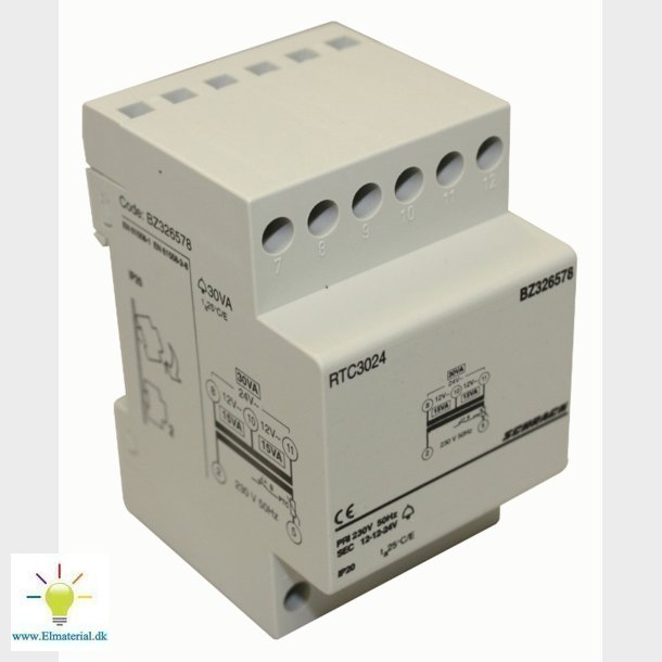 Ringetrafo 30Va/12-12-24V