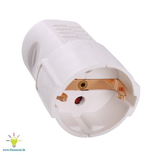 Schuko Forlngerled M/J Hvid