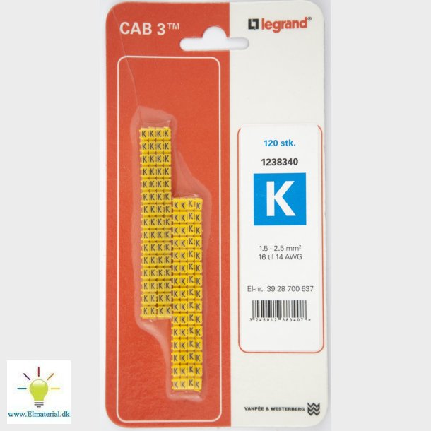 Cab3 Ledningsmrk 1,5-2,5 (K)