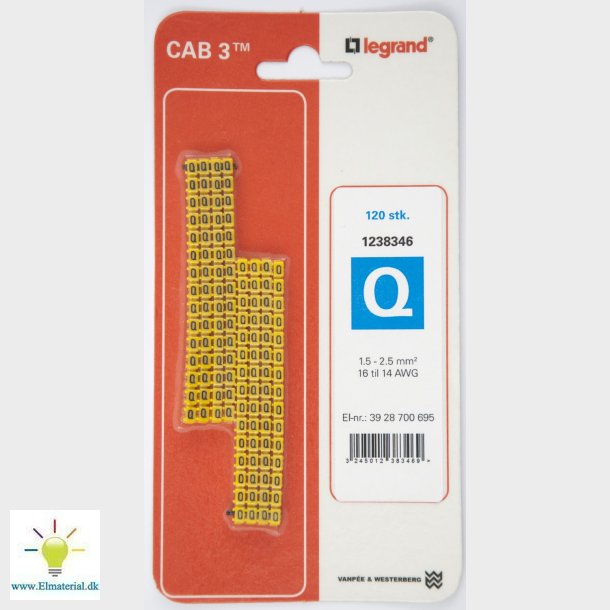 Cab3 Ledningsmrk 1,5-2,5 (Q)