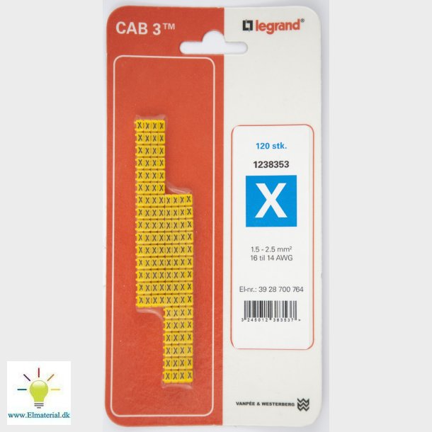 Cab3 Ledningsmrk 1,5-2,5 (X)