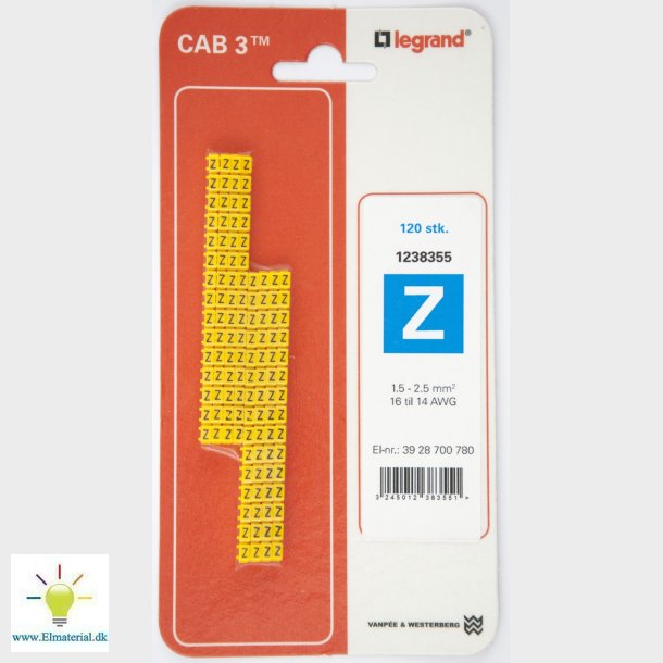 Cab3 Ledningsmrk 1,5-2,5 (Z)