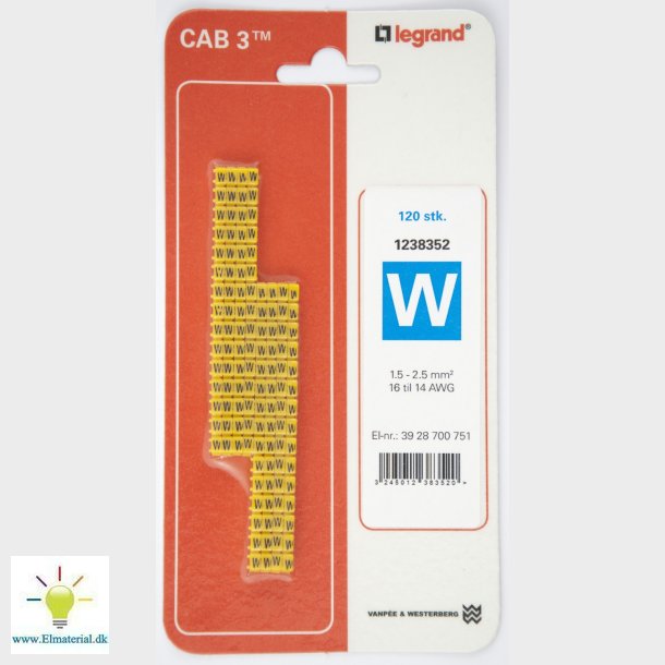 Cab3 Ledningsmrk 1,5-2,5 (W)