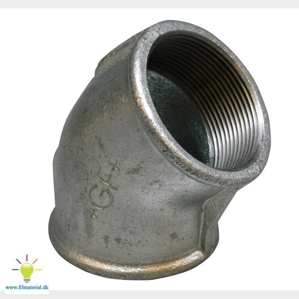 2" Galv.Vink. 45G. Mf.Mf.