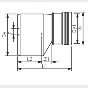 75 / 40Mm Gr� Exc.Red.Pipe