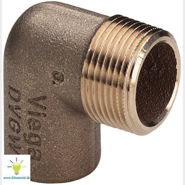 Viega overgangsvinkel 90&deg; muffe/nippel 15 mm x 38" rdgods