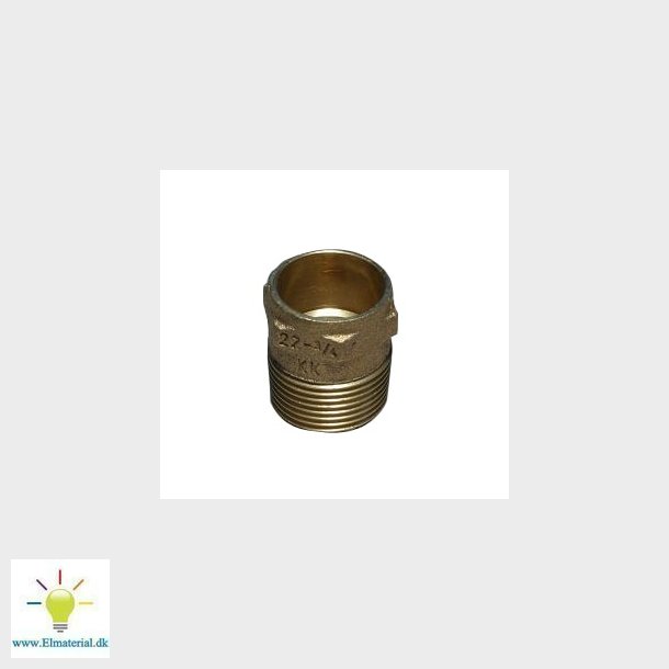 Viega overgang muffe/nippel 22 mm x 34" rdgods
