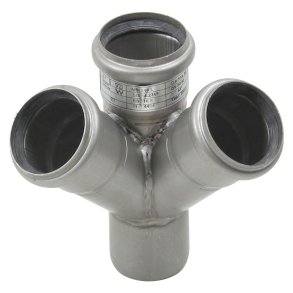 Dubbelt grenr&ouml;r 45&deg;, �50 / 50mm