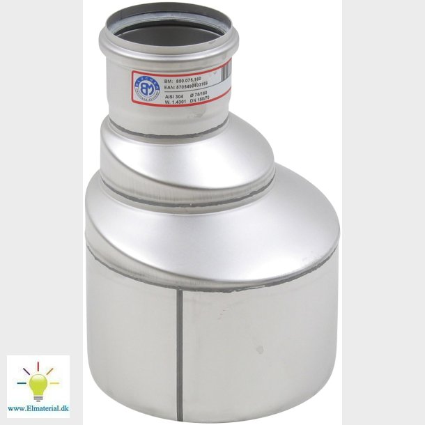 Overgang Excentrisk, 75/160Mm