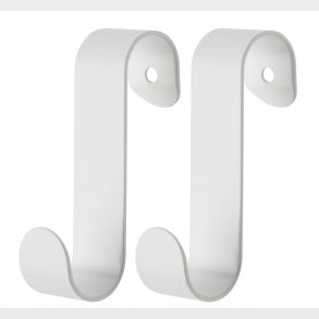 2 st. Krokar, 25 Mm, Vit