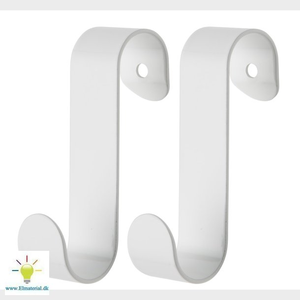 2 Stk. Kroge, 25 Mm, Hvid