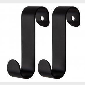 2 st. Krokar, 19 Mm, Svart