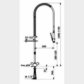 Cma Kommersiella k&ouml;ksblandare U / Pip