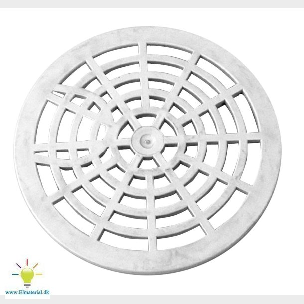 150Mm Rund Rist Hvidgr