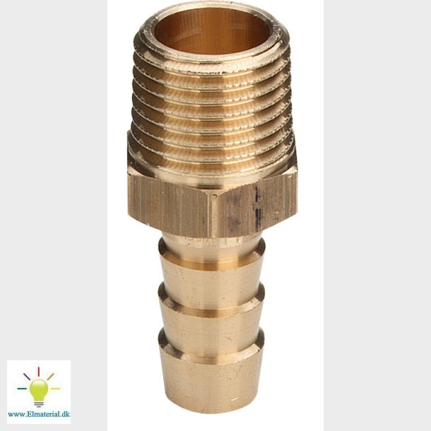 1/8" Rdgods Gev. Slangestuds