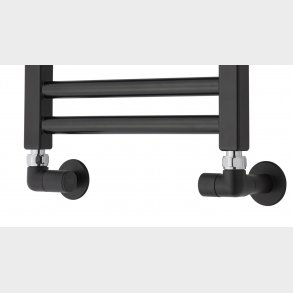 Vinkelventilsats Svart Ral 9005