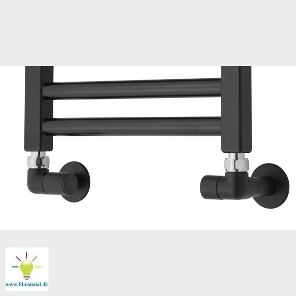 Vinkel Ventilst Sort Ral 9005