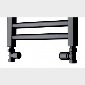 Rak ventilsats Svart Ral 9005