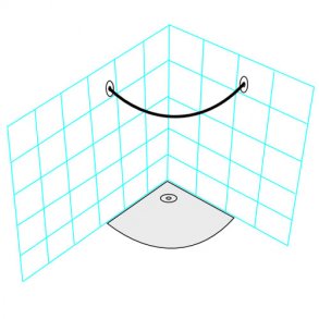 Rostfri st�ng 1 / 4Cirk R98Cm