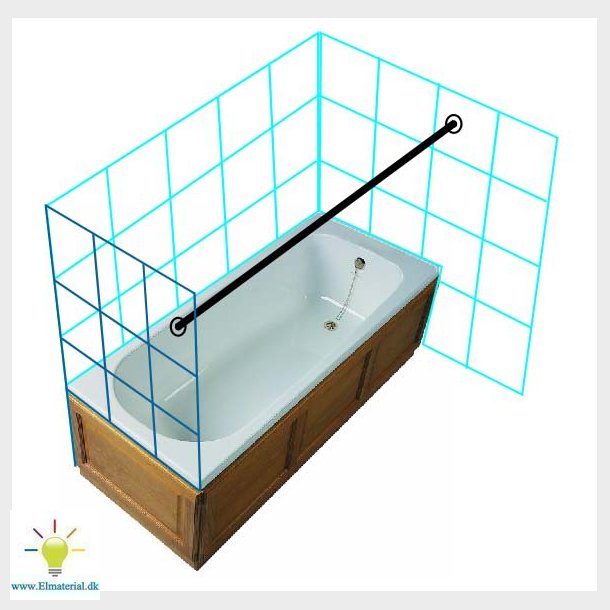 Rustfri Stlstang 200Cm Kompl.