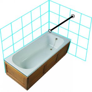 Frih&auml;ngande st�ng i rostfritt st�l. 1M