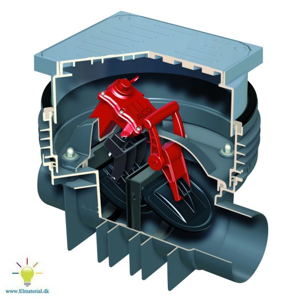 Aco 110Mm H.Luk. Gulv/Sort