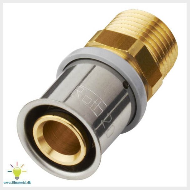 26 X 3/4" Roth Overgangsnippel