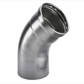 108,0 mm Sanpress Inox B&ouml;j 45&deg;