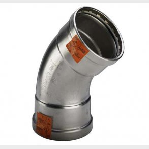 108,0 mm Sanpress Inox B&ouml;j 45&deg;