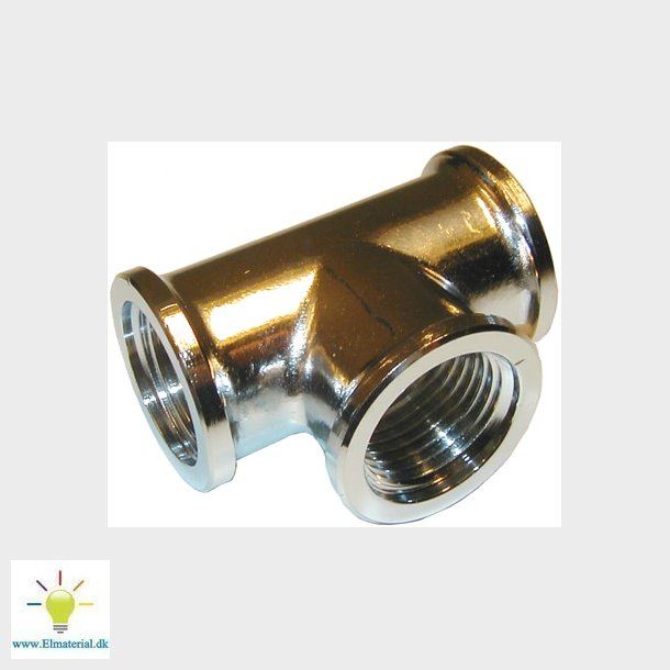 3/8" Afz. Fri Mess. Tee Krom