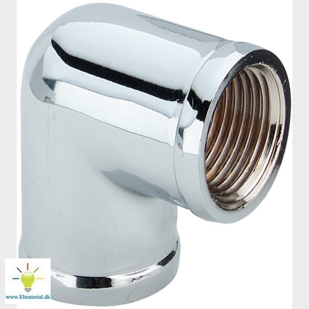 3/8" Messing Krom Bjning 90&deg;