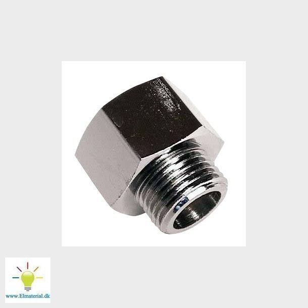 3/4X1/2" Afz.Mess.Spidsmf.Krom