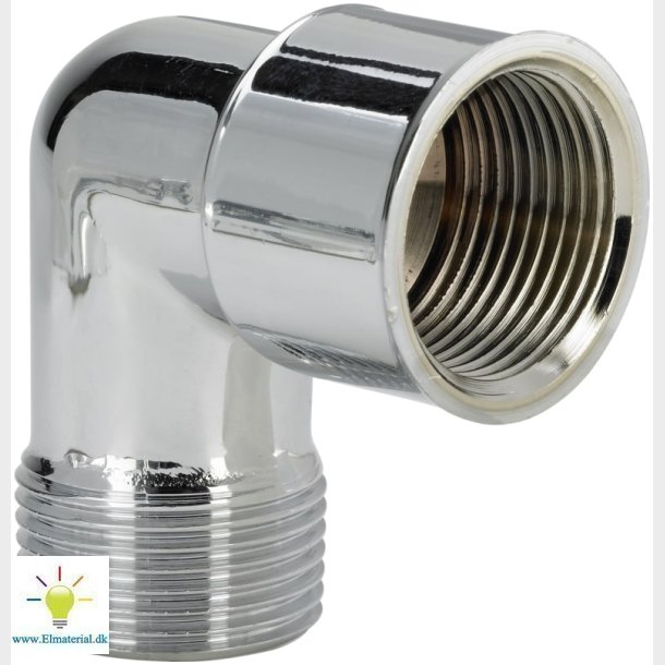 3/4" Messing Krom Vinkel 90&deg;