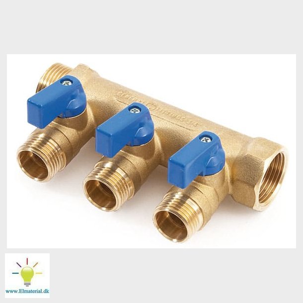 Fordel.Rr 3/4" 3 Bl M/Afsp.
